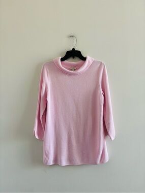 Talbots Sweater Light Pink Portrait Collar Cotton Blend Women S Preppy Classic